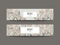 Graceful floral banner set design