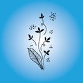 Graceful Floral Ornament Vector in EPS with Intricate Patterns