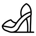 Graceful high heels icon outline vector. Designer shoes collection Royalty Free Stock Photo