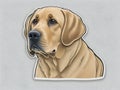 Graceful Labrador Stickers: Striking Vector Art in Clean Contours