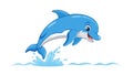 Graceful Leaping Dolphin, Marine Life Vector Design Generative AI Royalty Free Stock Photo