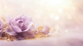 Graceful magnolia and lily banner: serene floral beauty with ample copy space, perfect for diverse creative projects and