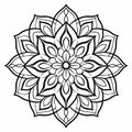 Graceful Mandala Design Coloring Page With Flowing Silhouettes