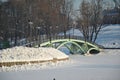 Graceful pedestrian bridge Royalty Free Stock Photo