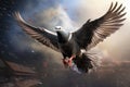 Graceful Pigeon flying. Generate Ai