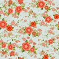 Graceful seamless floral pattern