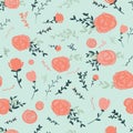 Graceful seamless floral pattern