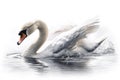 Beautiful animal style art pieces Graceful Swan Portrait