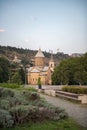 graceful temple overlooking the park in Tbilisi