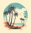 Vintage Palm Tree Banner: Add a Touch of Paradise to Your Home