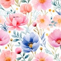 Graceful watercolor floral artwork