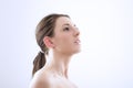 Graceful woman craning her neck Royalty Free Stock Photo