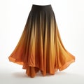 Graceful Women\'s Skirt With Orange And Black Ombre