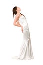 Graceful young woman in wedding dress Royalty Free Stock Photo