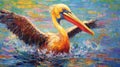 Gracefully Perched Pelican Royalty Free Stock Photo