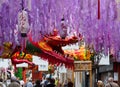 Gracia Festival Decorations in Barcelona Royalty Free Stock Photo