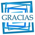 Gracias Blue Random Borders Royalty Free Stock Photo