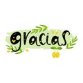 GRACIAS hand drawn vector lettering