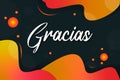 gracias lettering background thank you in spain language