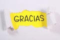 Gracias, Motivational Words Quotes Concept Royalty Free Stock Photo