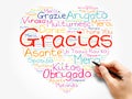 Gracias (Thank You in Spanish) love heart