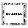Gracias Thank You in Spanish stamp concept in many languages