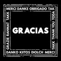 Gracias Thank You in Spanish stamp concept in many languages