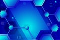 Hexagonal Blue abstract dynamic background
