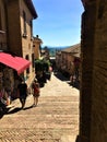 Gradara town, province of Pesaro e Urbino, Marche region, Italy. History, past, art and tourism