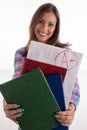 Grade A student bragging and smiling Royalty Free Stock Photo