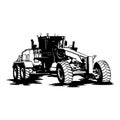 Grader Heavy Equipment - Heavy Machinery, Construction Machinery Stencil Cut File Royalty Free Stock Photo