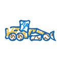 grader machine construction vehicle icon doodle illustration