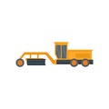 Grader machine grapple icon flat isolated vector