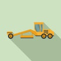 Grader machine heavy icon, flat style