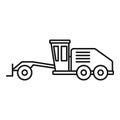 Grader machine scraper icon, outline style