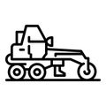 Grader machine truck icon, outline style