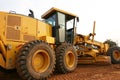 Grader road construction Royalty Free Stock Photo