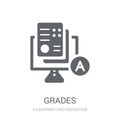 Grades icon. Trendy Grades logo concept on white background from