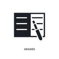 grades isolated icon. simple element illustration from e-learning and education concept icons. grades editable logo sign symbol