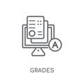 Grades linear icon. Modern outline Grades logo concept on white