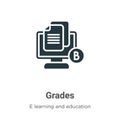 Grades vector icon on white background. Flat vector grades icon symbol sign from modern e learning and education collection for