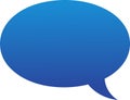 gradien blue and black Blank empty speech bubbles 3 Royalty Free Stock Photo