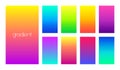Gradient abstract vector backgrounds. Minimal colorful vertical backdrops for banners, wallpapers