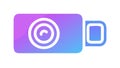 Gradient Abstract Video Camera Icon Vector Graphic, vector design Generative AI Royalty Free Stock Photo