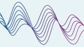 Gradient Abstract Wavy Lines Pattern Background, vector design Generative AI Royalty Free Stock Photo