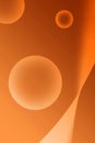 Gradient Aerospace Orange Colored Spheres for Abstract Background