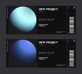 Gradient aesthetic art modern ticket design collection. Template set layouts with blurred digital gradient.