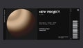 Gradient aesthetic art modern ticket design. Template layout with blurred digital gradient resembling a planet