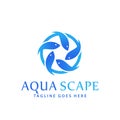 Gradient Aquascape Modern Logos Design Vector Illustration Template