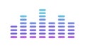 Gradient Audio Equalizer Bars, Dynamic Sound Spectrum Visualizer, Music Tech, vector design Generative AI Royalty Free Stock Photo